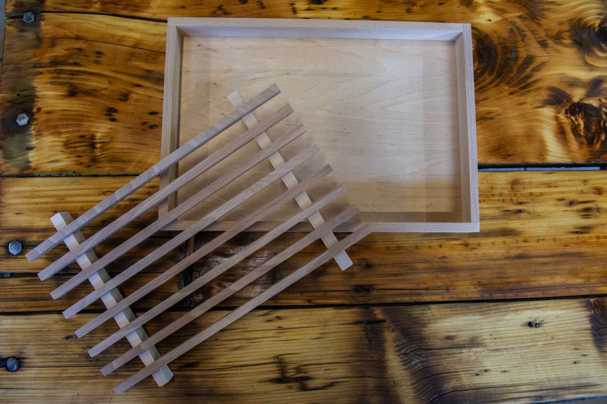 Planche à découper le pain en Acier Inoxydable L 480 mm l 255 mm H 35