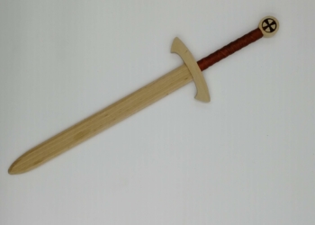 Epée templier 64 cm en bois de hêtre