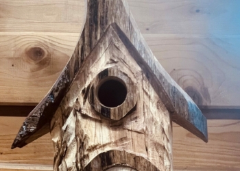 Nichoir à oiseaux en aulne