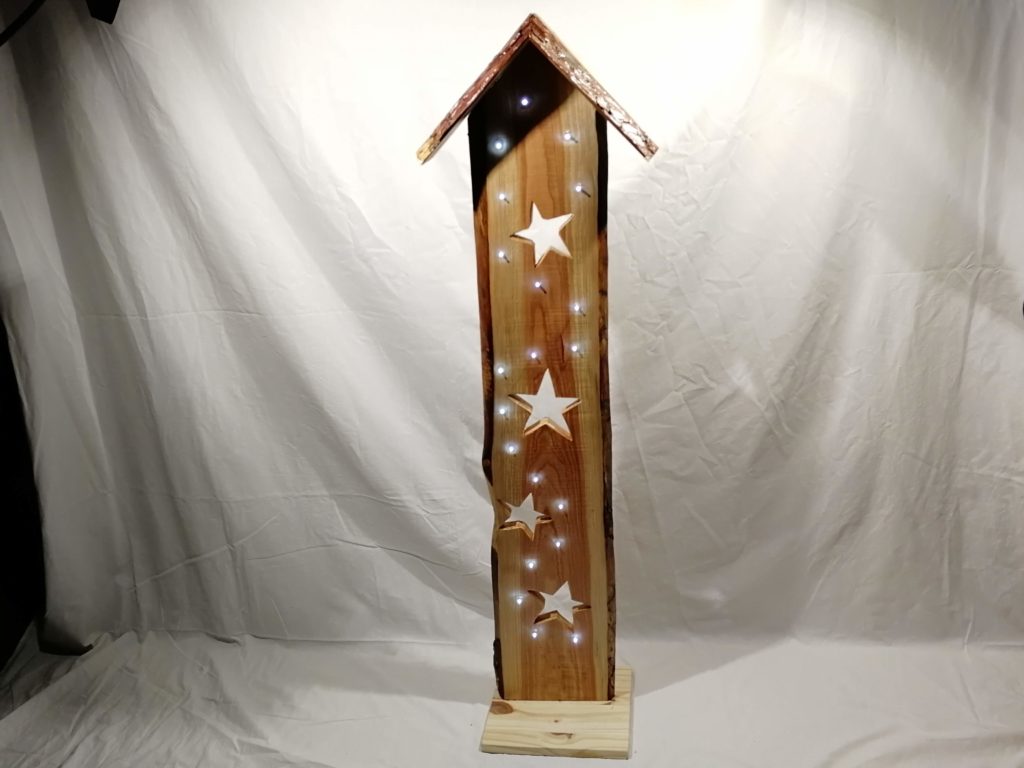 Belle planche artisanale avec Leds.
Modèle étoiles.