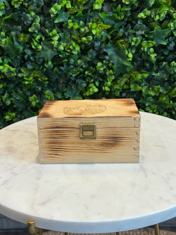 Boîte à thé vernie personnalisable en bois multi fonctions – Image 9
