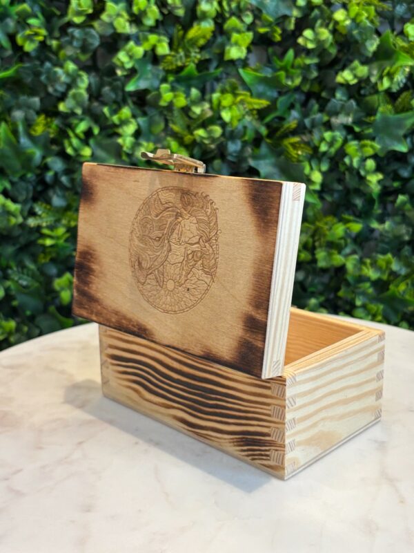 Boîte à thé vernie personnalisable en bois multi fonctions – Image 11