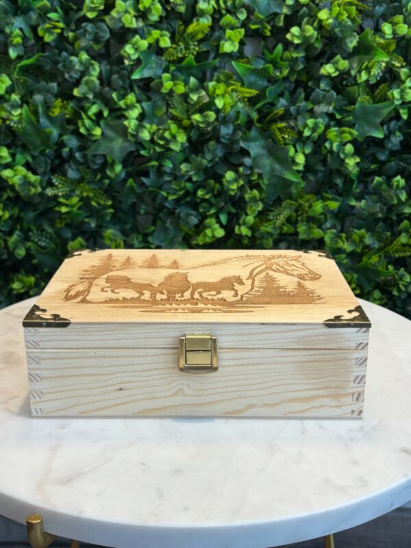 Boîte à thé vernie personnalisable en bois multi fonctions – Image 16