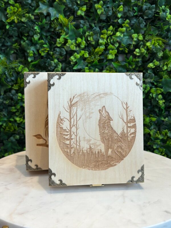 Boîte à thé vernie personnalisable en bois multi fonctions