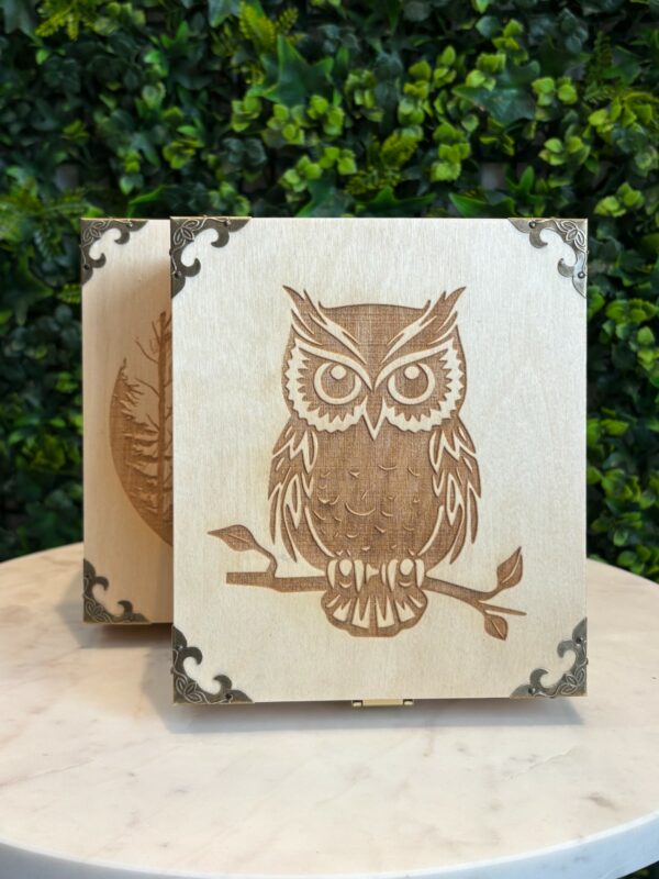 Boîte à thé vernie personnalisable en bois multi fonctions – Image 2
