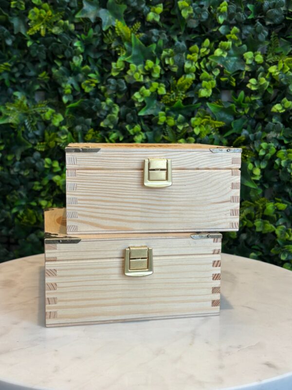 Boîte à thé vernie personnalisable en bois multi fonctions – Image 3