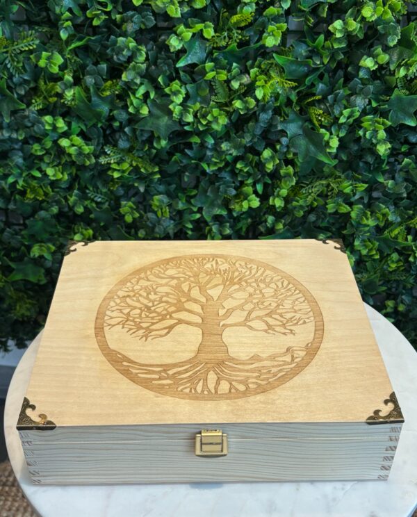 Boîte à thé vernie personnalisable en bois multi fonctions – Image 6