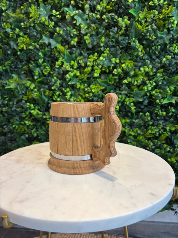 Chope personnalisable en chêne - demi-litre gravée laser – Image 2