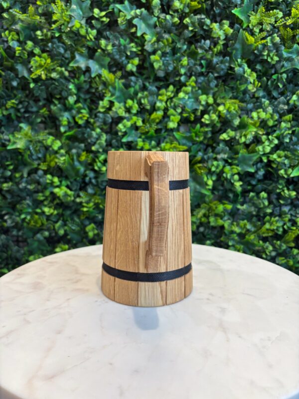 Chope demi-litre personnalisable en chêne - intérieur bois – Image 2