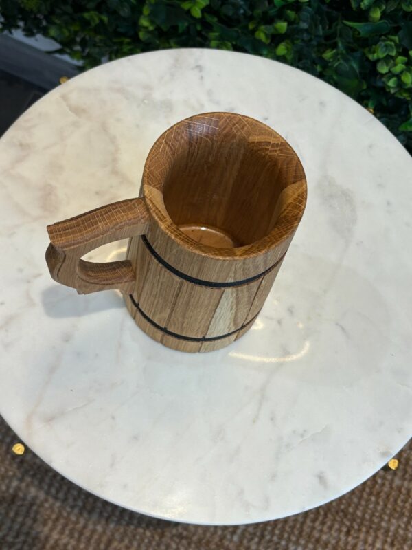 Chope demi-litre personnalisable en chêne - intérieur bois – Image 3