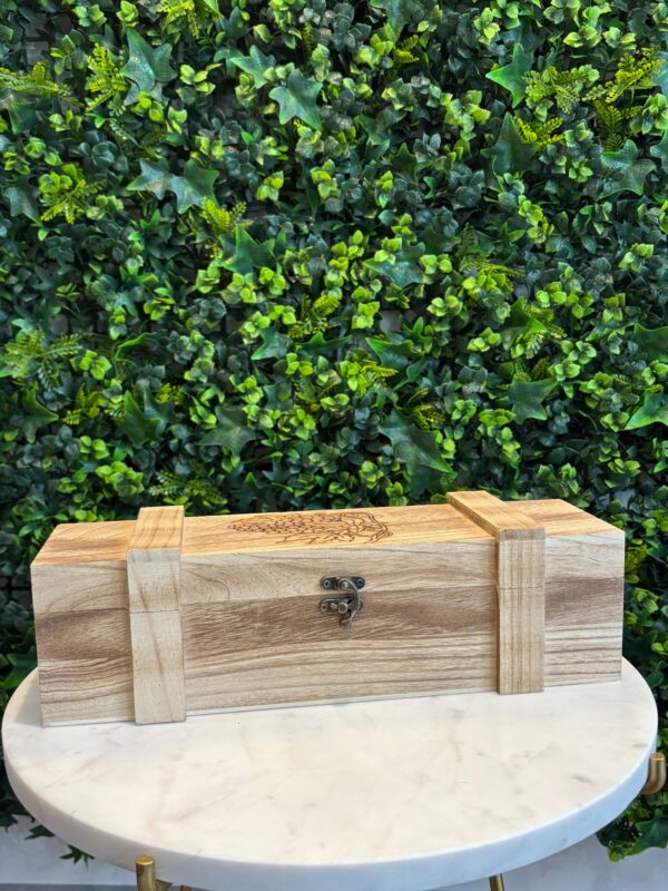 Coffret bouteille en pin personnalisable – Gravure laser – Image 3