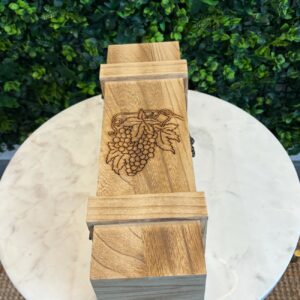 Coffret bouteille en pin personnalisable – Gravure laser
